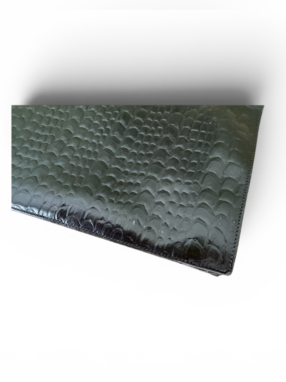 Ann Taylor Vintage Genuine Leather Croc-Embossed Flap Shoulder Bag - Picture 9 of 10